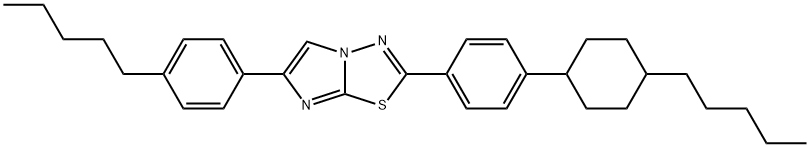 2-[4-(4-pentylcyclohexyl)phenyl]-6-(4-pentylphenyl)imidazo[2,1-b][1,3,4]thiadiazole,722468-68-0,结构式