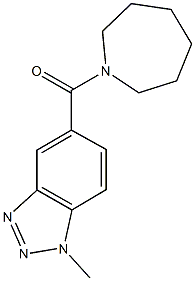 5-(1-azepanylcarbonyl)-1-methyl-1H-1,2,3-benzotriazole Structure