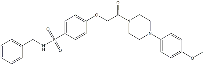 N-benzyl-4-{2-[4-(4-methoxyphenyl)-1-piperazinyl]-2-oxoethoxy}benzenesulfonamide 结构式