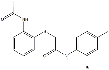 722469-68-3 2-{[2-(acetylamino)phenyl]sulfanyl}-N-(2-bromo-4,5-dimethylphenyl)acetamide