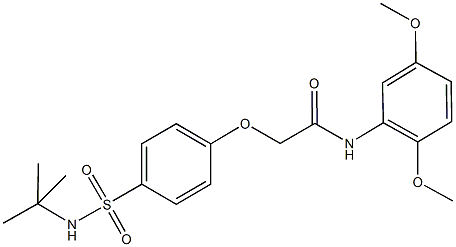 722469-92-3 2-{4-[(tert-butylamino)sulfonyl]phenoxy}-N-(2,5-dimethoxyphenyl)acetamide