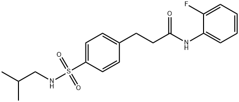 N-(2-fluorophenyl)-3-{4-[(isobutylamino)sulfonyl]phenyl}propanamide Structure