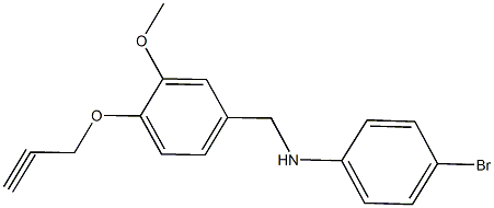 4-bromo-N-[3-methoxy-4-(2-propynyloxy)benzyl]aniline 结构式