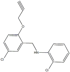 2-chloro-N-[5-chloro-2-(2-propynyloxy)benzyl]aniline Structure