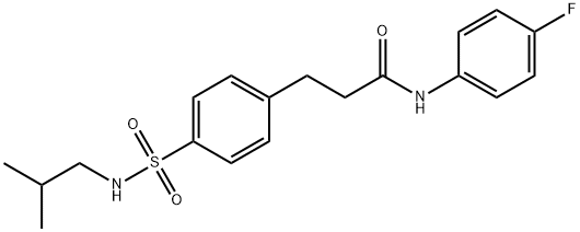 N-(4-fluorophenyl)-3-{4-[(isobutylamino)sulfonyl]phenyl}propanamide Structure