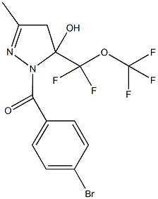 1-(4-bromobenzoyl)-5-[difluoro(trifluoromethoxy)methyl]-3-methyl-4,5-dihydro-1H-pyrazol-5-ol,722470-55-5,结构式