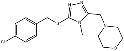 4-chlorobenzyl 4-methyl-5-(4-morpholinylmethyl)-4H-1,2,4-triazol-3-yl sulfide,722470-88-4,结构式