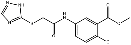 methyl 2-chloro-5-{[(4H-1,2,4-triazol-3-ylsulfanyl)acetyl]amino}benzoate Structure