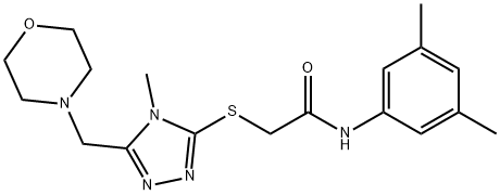 N-(3,5-dimethylphenyl)-2-{[4-methyl-5-(4-morpholinylmethyl)-4H-1,2,4-triazol-3-yl]sulfanyl}acetamide,722471-01-4,结构式