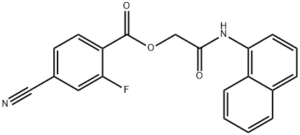 2-(1-naphthylamino)-2-oxoethyl 4-cyano-2-fluorobenzoate Structure