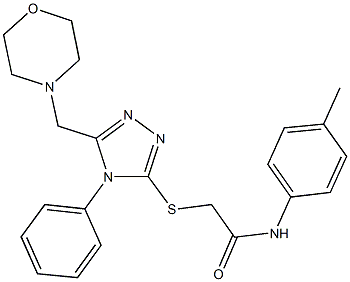 N-(4-methylphenyl)-2-{[5-(4-morpholinylmethyl)-4-phenyl-4H-1,2,4-triazol-3-yl]sulfanyl}acetamide,722471-19-4,结构式