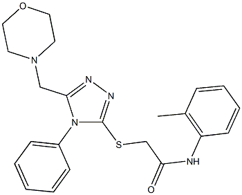 722471-34-3 N-(2-methylphenyl)-2-{[5-(4-morpholinylmethyl)-4-phenyl-4H-1,2,4-triazol-3-yl]sulfanyl}acetamide