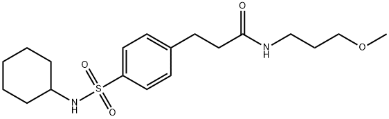 3-{4-[(cyclohexylamino)sulfonyl]phenyl}-N-(3-methoxypropyl)propanamide Struktur