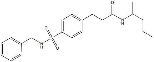 3-{4-[(benzylamino)sulfonyl]phenyl}-N-(1-methylbutyl)propanamide Struktur
