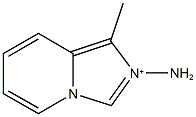 2-amino-1-methylimidazo[1,5-a]pyridin-2-ium 结构式