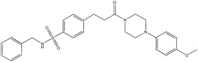 N-benzyl-4-{3-[4-(4-methoxyphenyl)-1-piperazinyl]-3-oxopropyl}benzenesulfonamide Structure