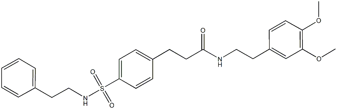 723243-83-2 N-[2-(3,4-dimethoxyphenyl)ethyl]-3-(4-{[(2-phenylethyl)amino]sulfonyl}phenyl)propanamide