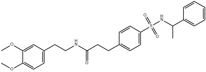 723243-86-5 N-[2-(3,4-dimethoxyphenyl)ethyl]-3-(4-{[(1-phenylethyl)amino]sulfonyl}phenyl)propanamide