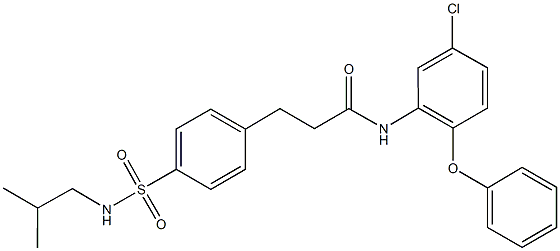 N-(5-chloro-2-phenoxyphenyl)-3-{4-[(isobutylamino)sulfonyl]phenyl}propanamide Struktur