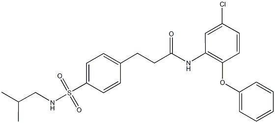 N-(5-chloro-2-phenoxyphenyl)-3-{4-[(isobutylamino)sulfonyl]phenyl}propanamide Structure