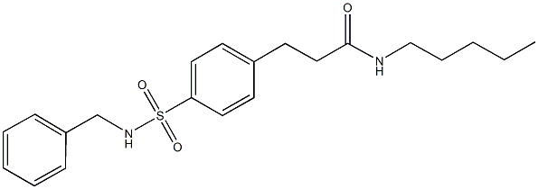 723243-91-2 3-{4-[(benzylamino)sulfonyl]phenyl}-N-pentylpropanamide
