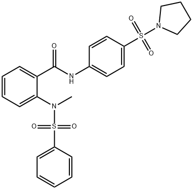 2-[methyl(phenylsulfonyl)amino]-N-[4-(1-pyrrolidinylsulfonyl)phenyl]benzamide Structure