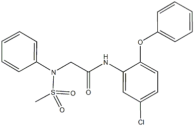 N-(5-chloro-2-phenoxyphenyl)-2-[(methylsulfonyl)anilino]acetamide Structure