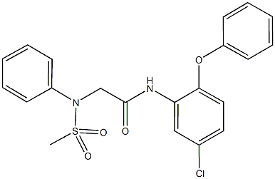 N-(5-chloro-2-phenoxyphenyl)-2-[(methylsulfonyl)anilino]acetamide,723243-98-9,结构式