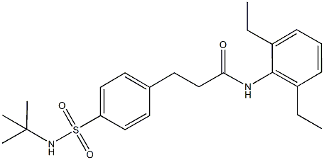 3-{4-[(tert-butylamino)sulfonyl]phenyl}-N-(2,6-diethylphenyl)propanamide,723244-00-6,结构式