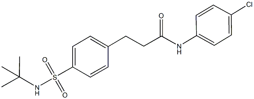 3-{4-[(tert-butylamino)sulfonyl]phenyl}-N-(4-chlorophenyl)propanamide 结构式