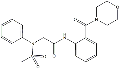 2-[(methylsulfonyl)anilino]-N-[2-(4-morpholinylcarbonyl)phenyl]acetamide Structure