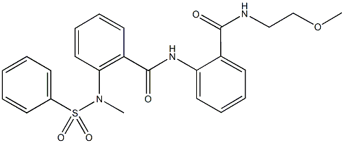 723244-12-0 N-(2-{[(2-methoxyethyl)amino]carbonyl}phenyl)-2-[methyl(phenylsulfonyl)amino]benzamide