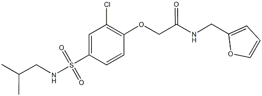 723244-39-1 2-{2-chloro-4-[(isobutylamino)sulfonyl]phenoxy}-N-(2-furylmethyl)acetamide