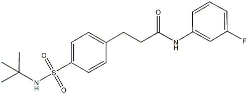 723244-48-2 3-{4-[(tert-butylamino)sulfonyl]phenyl}-N-(3-fluorophenyl)propanamide