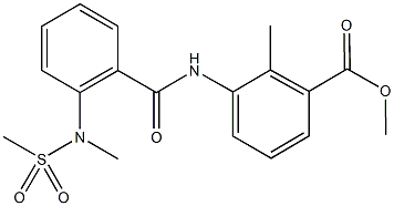 methyl 2-methyl-3-({2-[methyl(methylsulfonyl)amino]benzoyl}amino)benzoate Structure