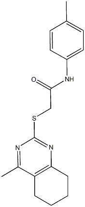 N-(4-methylphenyl)-2-[(4-methyl-5,6,7,8-tetrahydro-2-quinazolinyl)sulfanyl]acetamide Structure