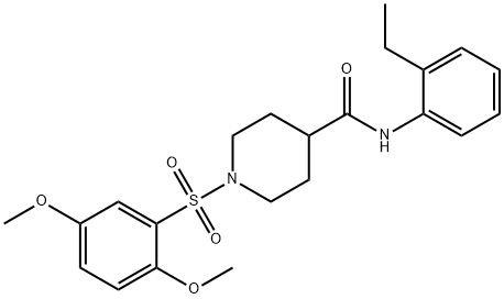 1-[(2,5-dimethoxyphenyl)sulfonyl]-N-(2-ethylphenyl)-4-piperidinecarboxamide Struktur