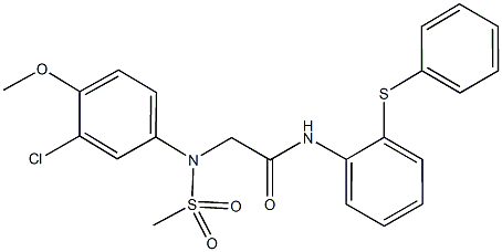 2-[3-chloro-4-methoxy(methylsulfonyl)anilino]-N-[2-(phenylsulfanyl)phenyl]acetamide 结构式