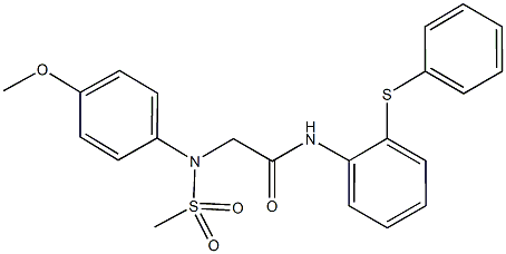 2-[4-methoxy(methylsulfonyl)anilino]-N-[2-(phenylsulfanyl)phenyl]acetamide 化学構造式