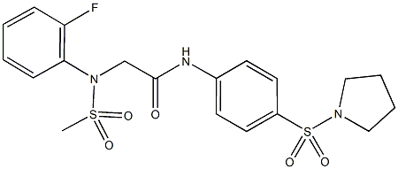 2-[2-fluoro(methylsulfonyl)anilino]-N-[4-(1-pyrrolidinylsulfonyl)phenyl]acetamide 结构式