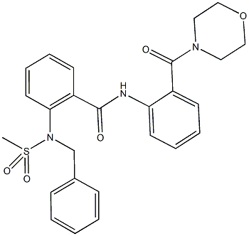 2-[benzyl(methylsulfonyl)amino]-N-[2-(4-morpholinylcarbonyl)phenyl]benzamide,723244-77-7,结构式