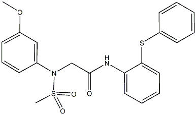 2-[3-methoxy(methylsulfonyl)anilino]-N-[2-(phenylsulfanyl)phenyl]acetamide Structure