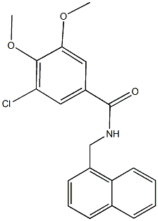 723245-12-3 3-chloro-4,5-dimethoxy-N-(1-naphthylmethyl)benzamide