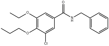 N-benzyl-3-chloro-5-ethoxy-4-propoxybenzamide Struktur