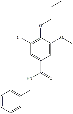 N-benzyl-3-chloro-5-methoxy-4-propoxybenzamide Structure