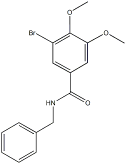 N-benzyl-3-bromo-4,5-dimethoxybenzamide 化学構造式