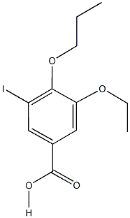 3-ethoxy-5-iodo-4-propoxybenzoic acid Struktur