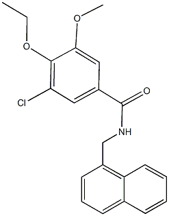 3-chloro-4-ethoxy-5-methoxy-N-(1-naphthylmethyl)benzamide Structure