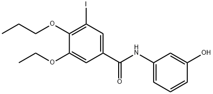 3-ethoxy-N-(3-hydroxyphenyl)-5-iodo-4-propoxybenzamide Structure