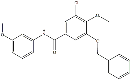 3-(benzyloxy)-5-chloro-4-methoxy-N-(3-methoxyphenyl)benzamide 结构式